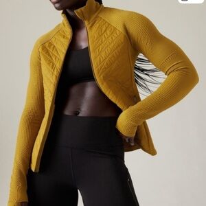 Athleta Flurry Force Insulated Primaloft Jacket Mustard New with Tags